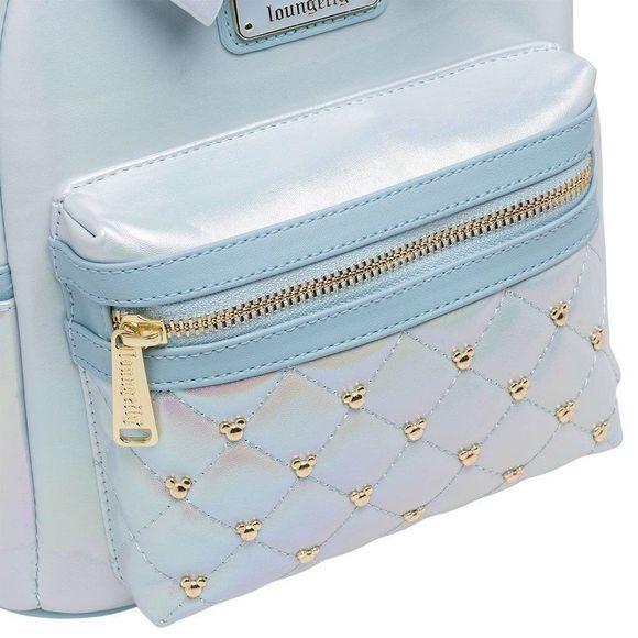 Loungefly Disney Minnie Mouse Baby Blue Iridescent Princess Mini Backpack